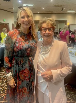 Lynn Atcheson, Founding Mother of Nevada Women's Fund and forever mentor for thousands of women in our community, pictured here with Christina.